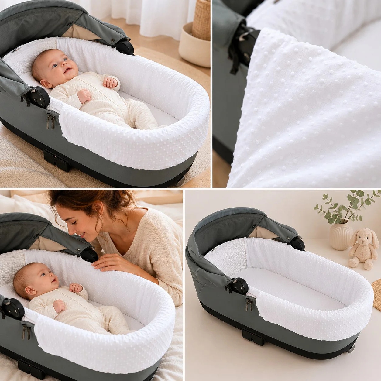 Funda Interior Capazo Cuco Universal Plumeti 80x40 Cm - Image 2