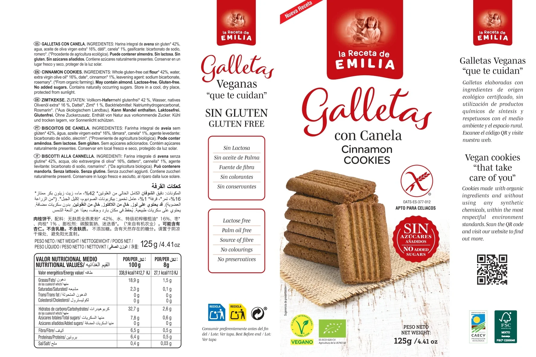 Galletas Con Canela sin Azucares Añadidos 125 Gr. - Image 2