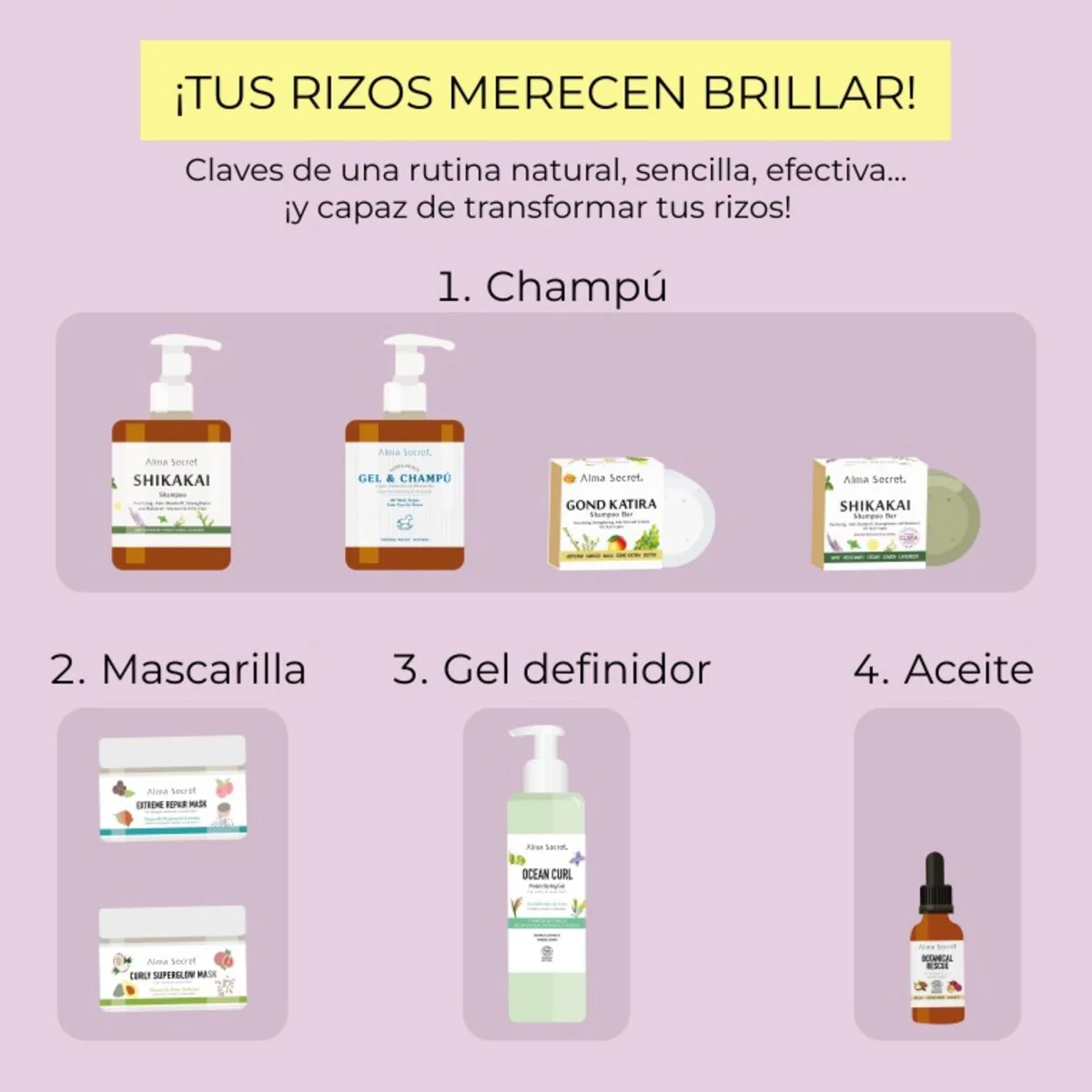 Gel Definidor de rizos Ocean Curl Alma Secret 250 ml - Image 6