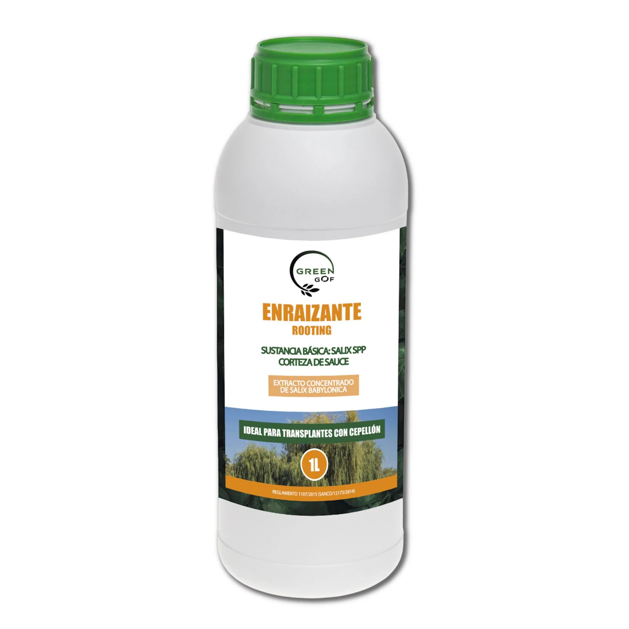 GREEN GOF Enraizante Líquido, 1L. Orgánico con Hormonas Naturales. Estimula y Aumenta el Crecimiento de Raíces.