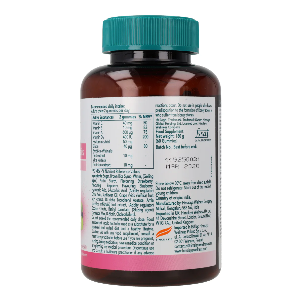 Gummies Salud piel & uñas Himalaya 60 cápsulas - Image 2
