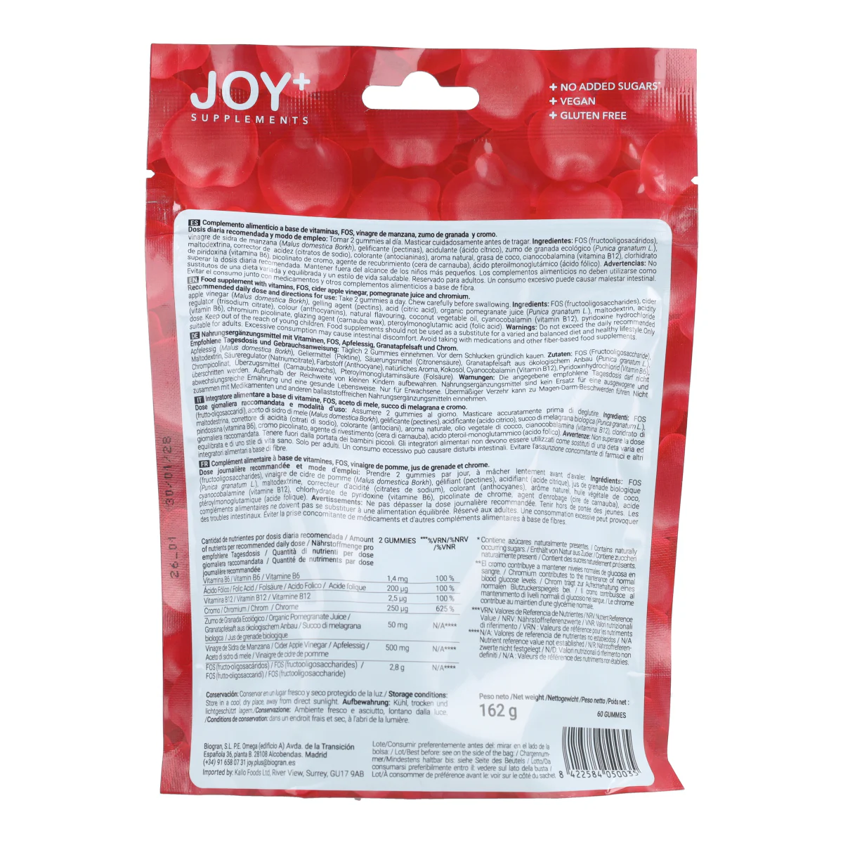 Gummies Sweet Control con Vinagre Manzana JOY+ 60 uds - Image 2