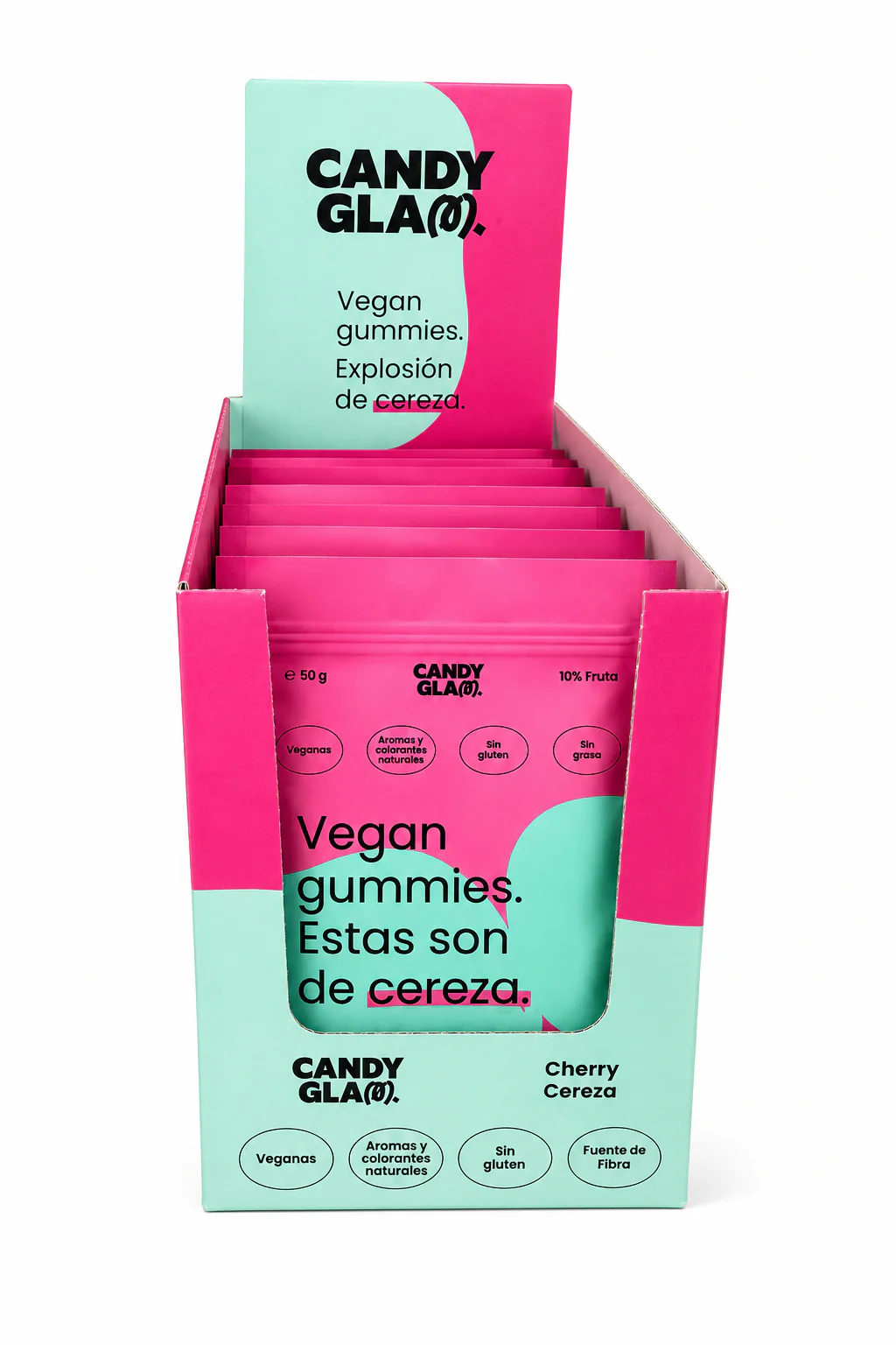 Gummies Veganas Sabor Cereza Pack 14 Bolsas - Snack Dulce Natural Sin Gluten