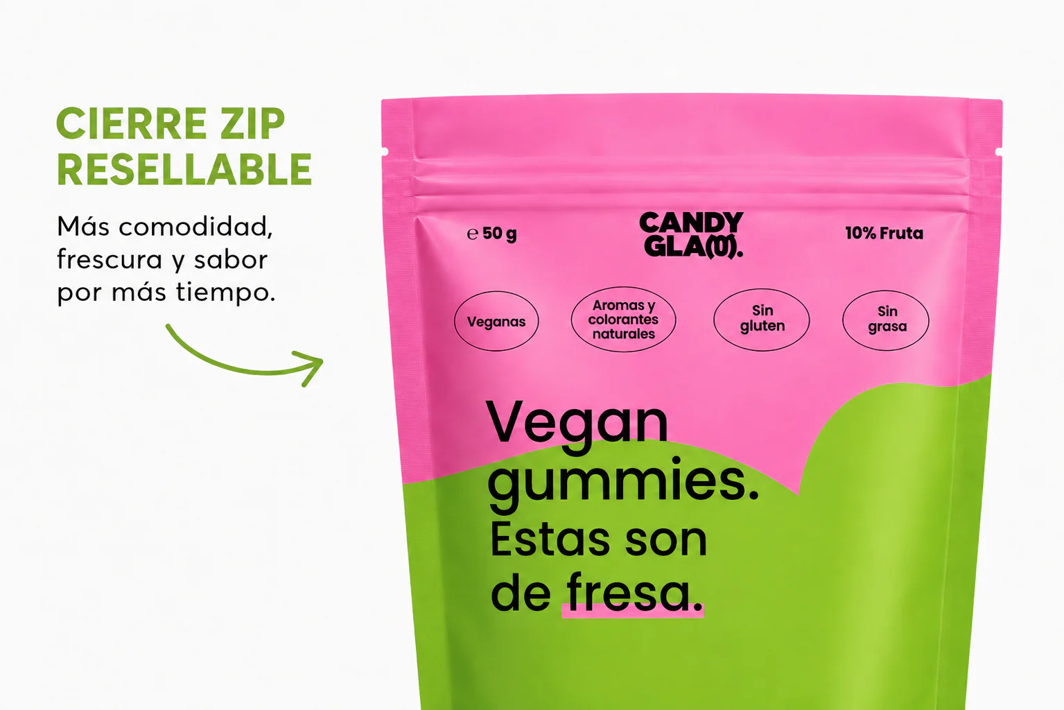 Gummies Veganas Sabor Fresa Pack 14 Bolsas - Snack Dulce Natural Sin Gluten - Image 5