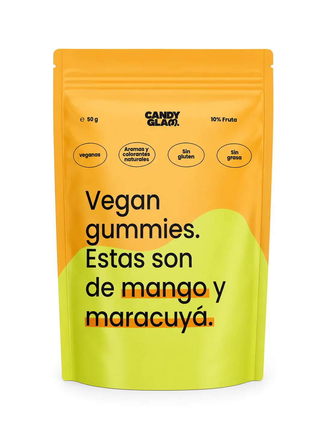 Gummies Veganas Sabor Mango Y Maracuyá Pack 5 Bolsas - Snack Dulce Natural Sin Gluten