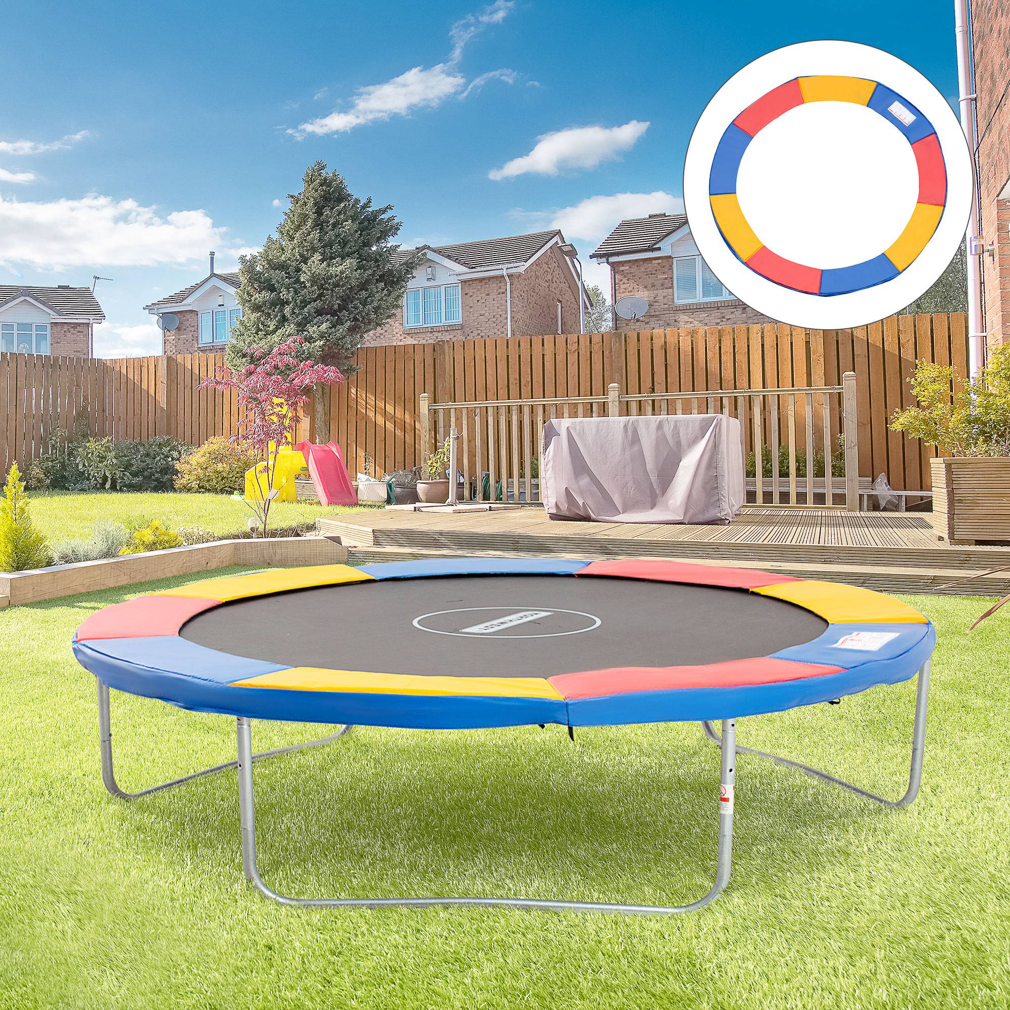 Homcom Cubierta Protectora Para Borde De Cama Elástica Trampolín Medidas - Image 2
