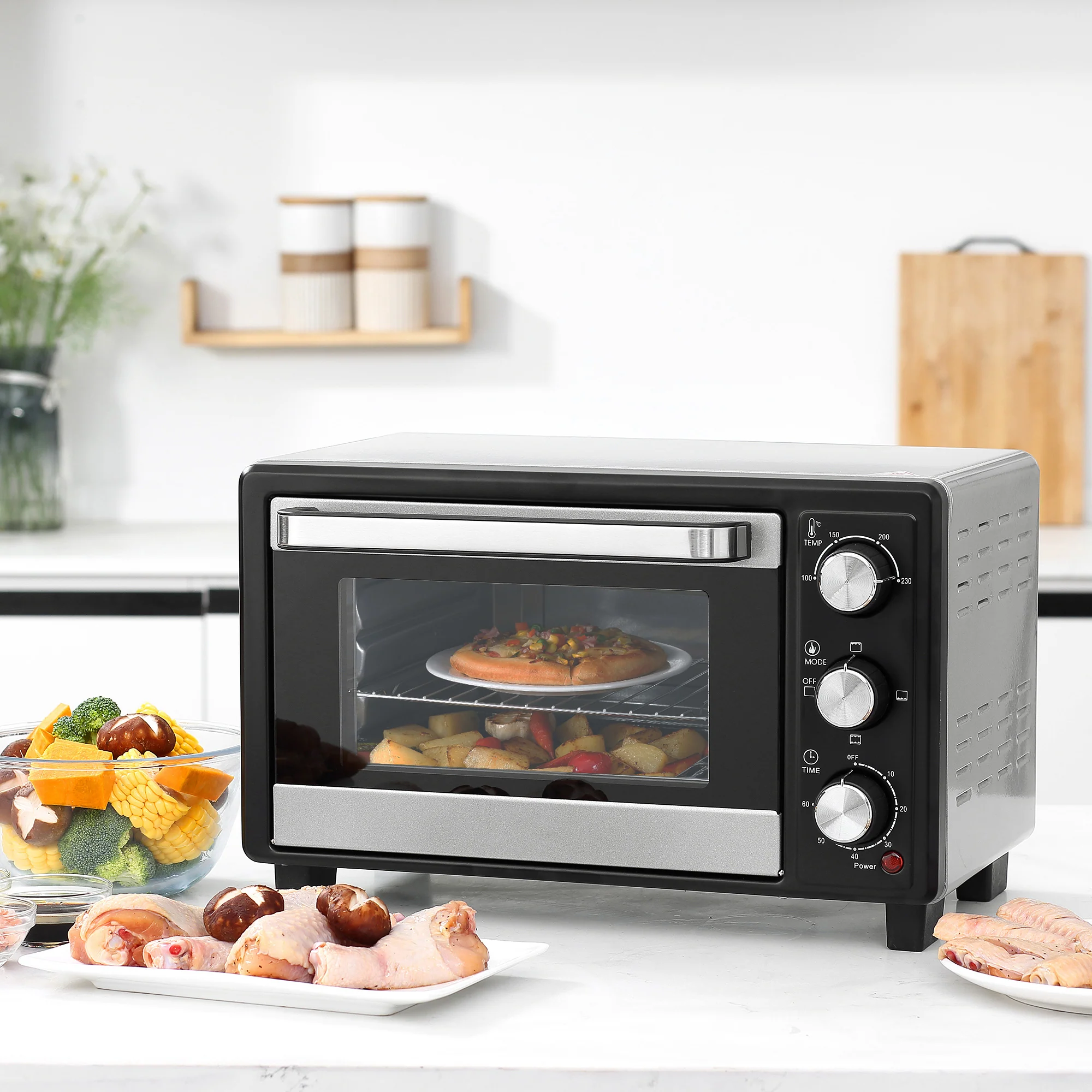 Homcom Horno Eléctrico De Sobremesa 16l 1400w Con 3 Modos De Calor Y Termostato - Image 2