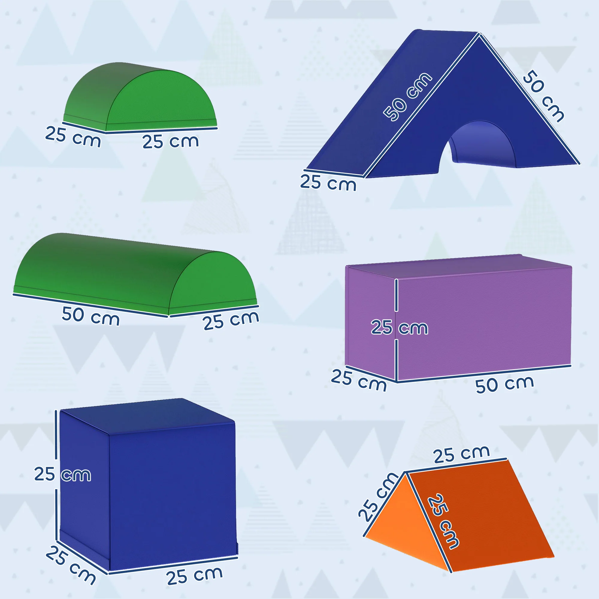 Homcom Juego De 11 Bloques De Espuma Para Niños Bloques Psicomotricidad - Image 3