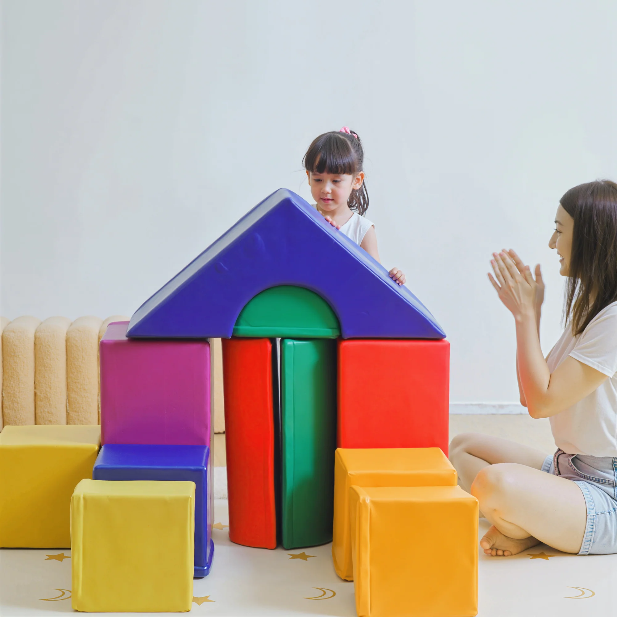 Homcom Juego De 11 Bloques De Espuma Para Niños Bloques Psicomotricidad - Image 4