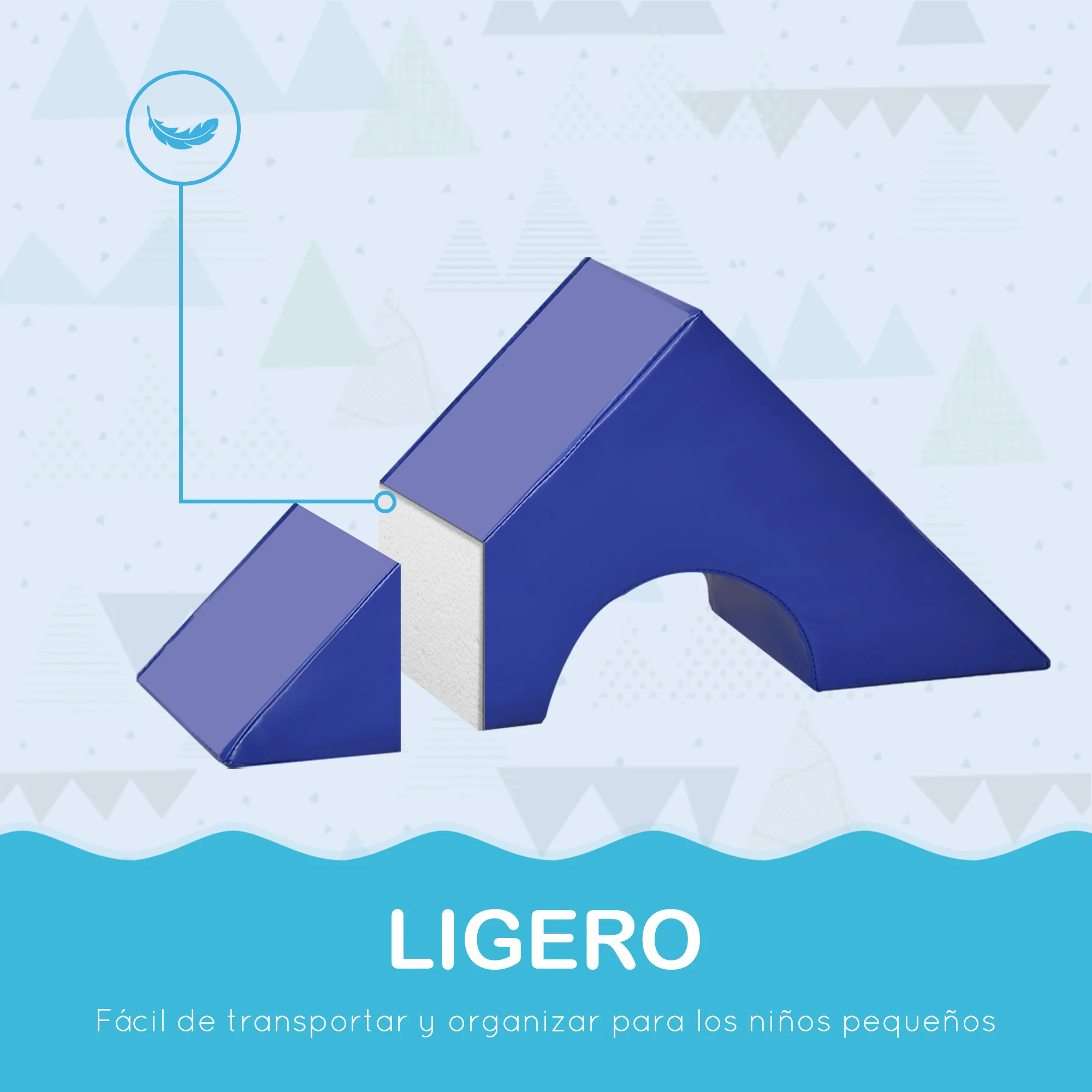Homcom Juego De 11 Bloques De Espuma Para Niños Bloques Psicomotricidad - Image 6