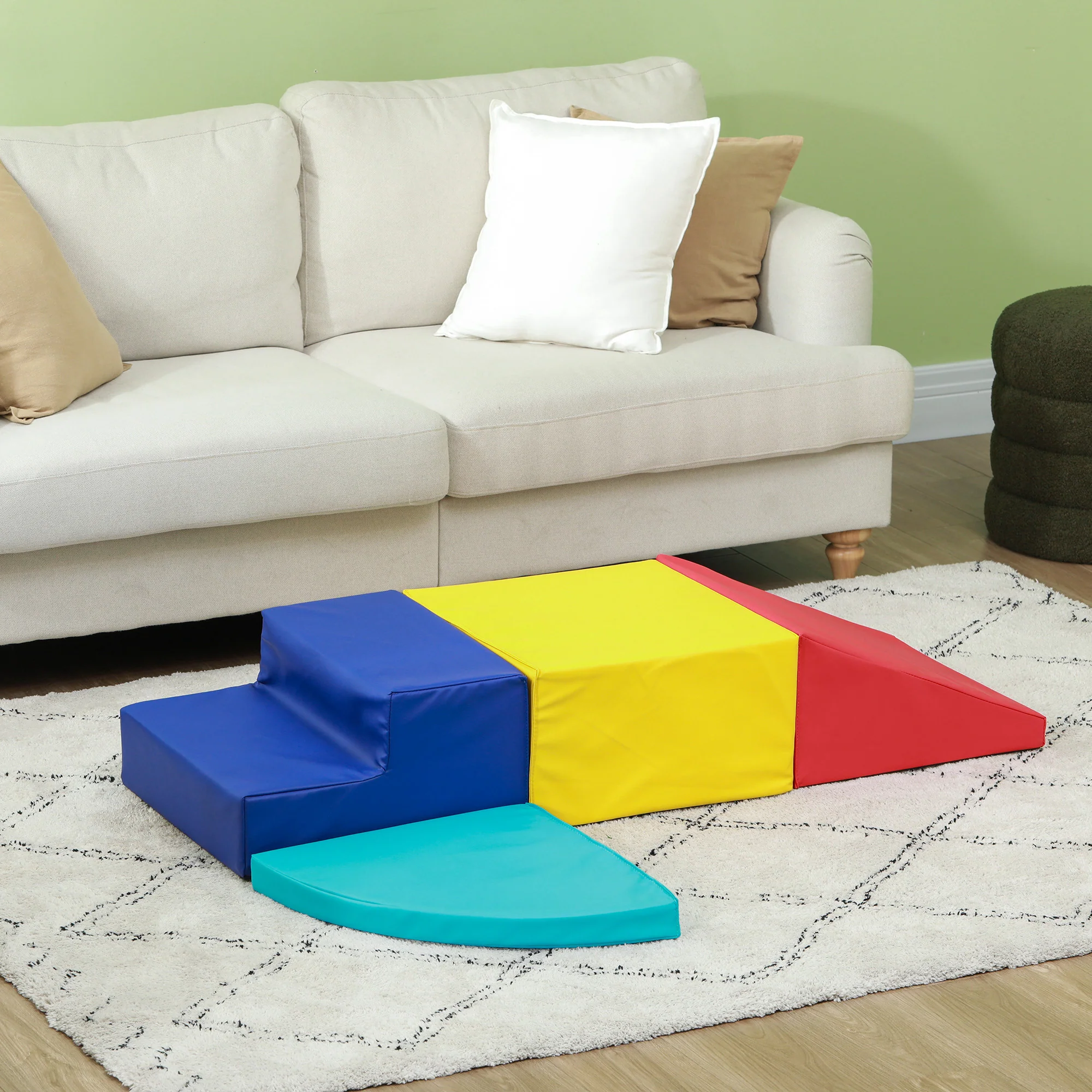 Homcom Juego De 4 Bloques Psicomotricidad Para Niños Multicolor - Image 2