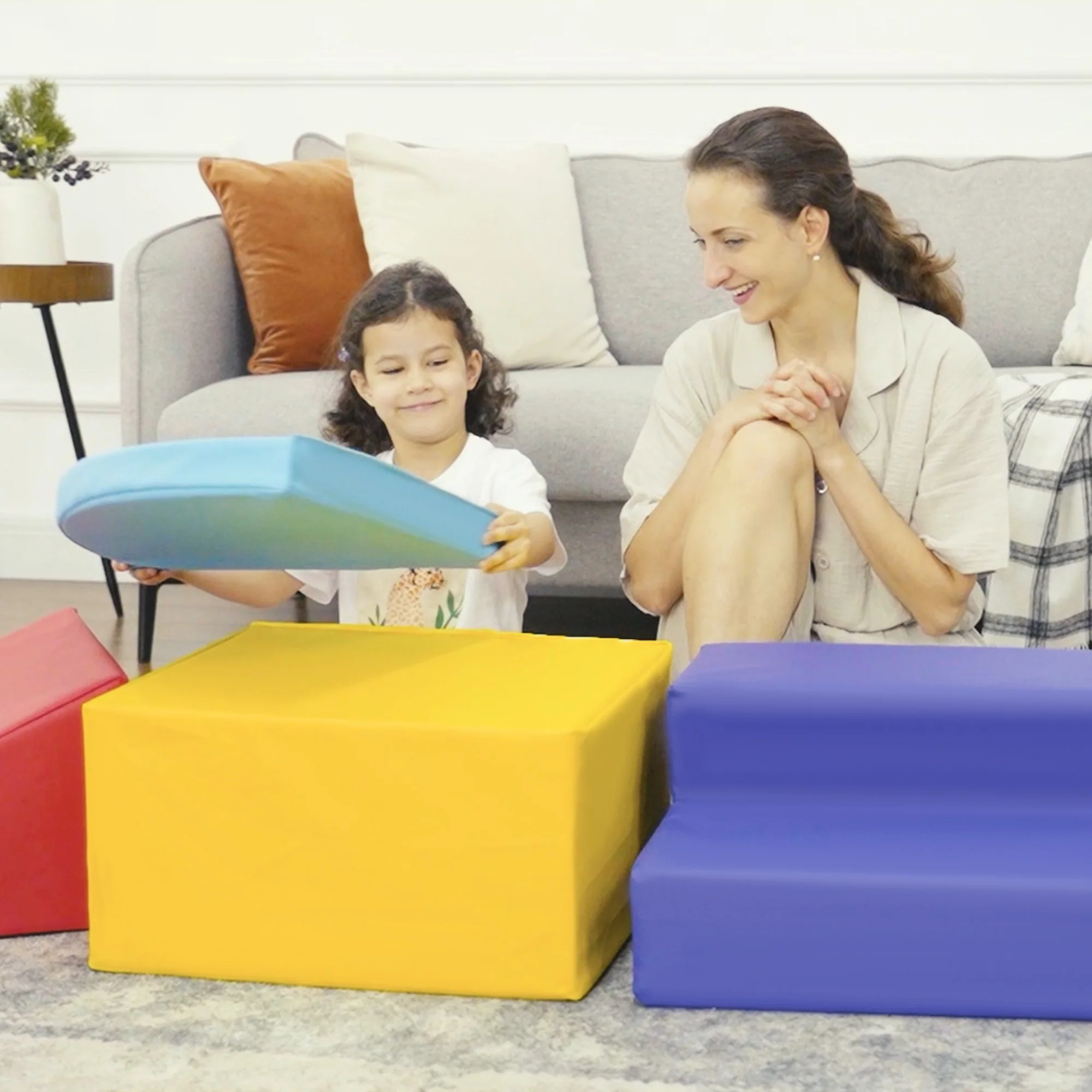 Homcom Juego De 4 Bloques Psicomotricidad Para Niños Multicolor - Image 4