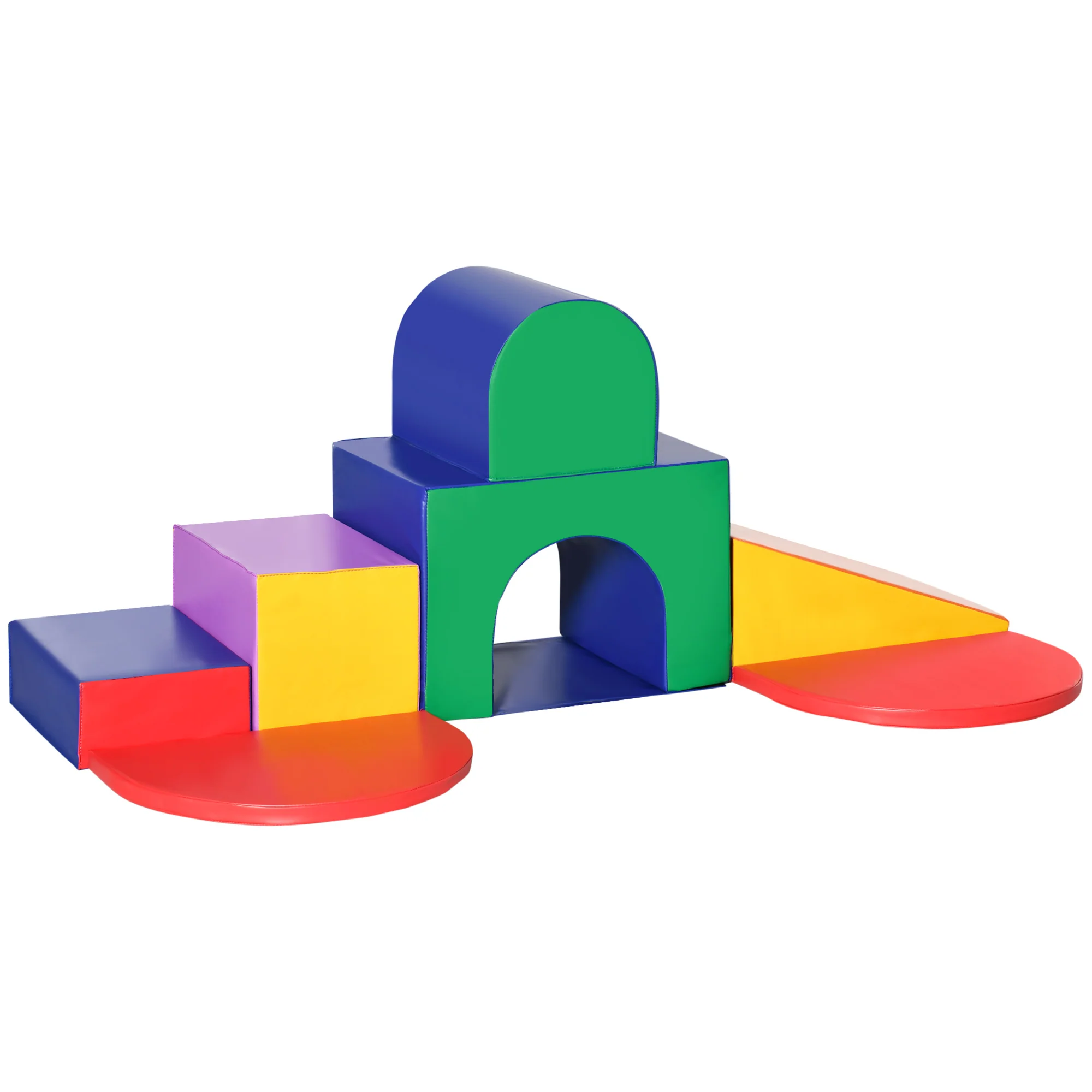 Homcom Juego De 7 Bloques Psicomotricidad Para Niños Multicolor