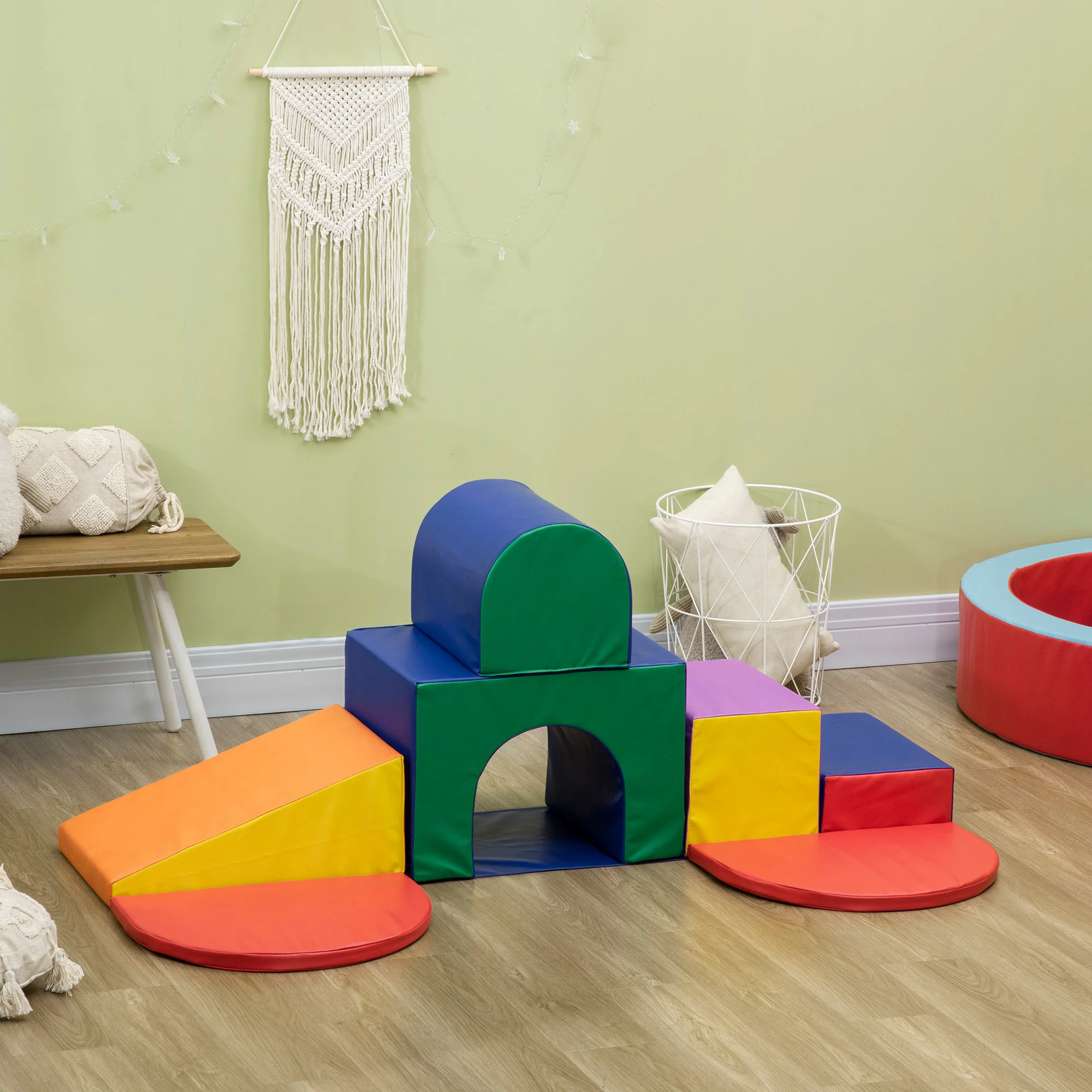 Homcom Juego De 7 Bloques Psicomotricidad Para Niños Multicolor - Image 2