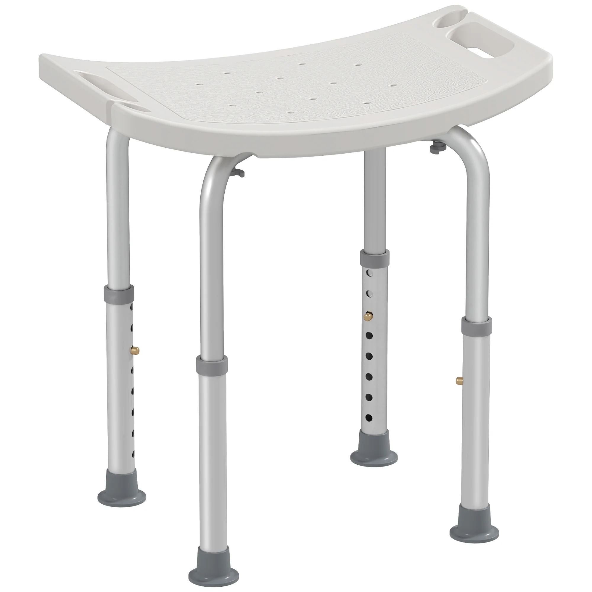 Homcom Taburete De Ducha Silla Baño Altura Regulable Patas Antideslizantes