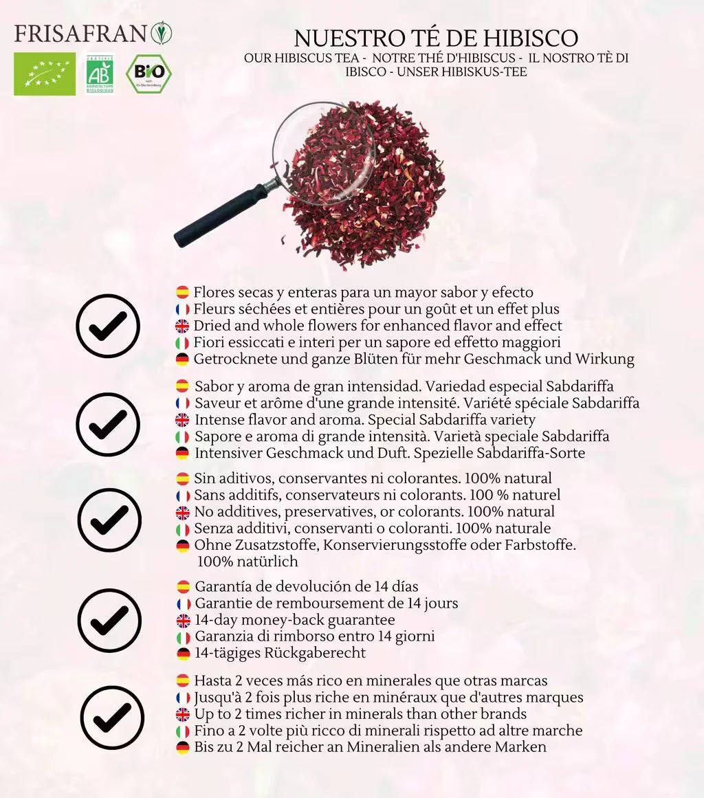 Infusión De Hibisco A Granel Ecológica | Frisafran 200 G - Image 4