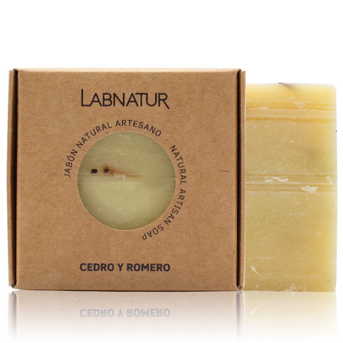 Jabón Natural Artesano Cedro y Romero Labnatur 100 g | Revitalizante | Aroma Herbal | Cuidado Diario