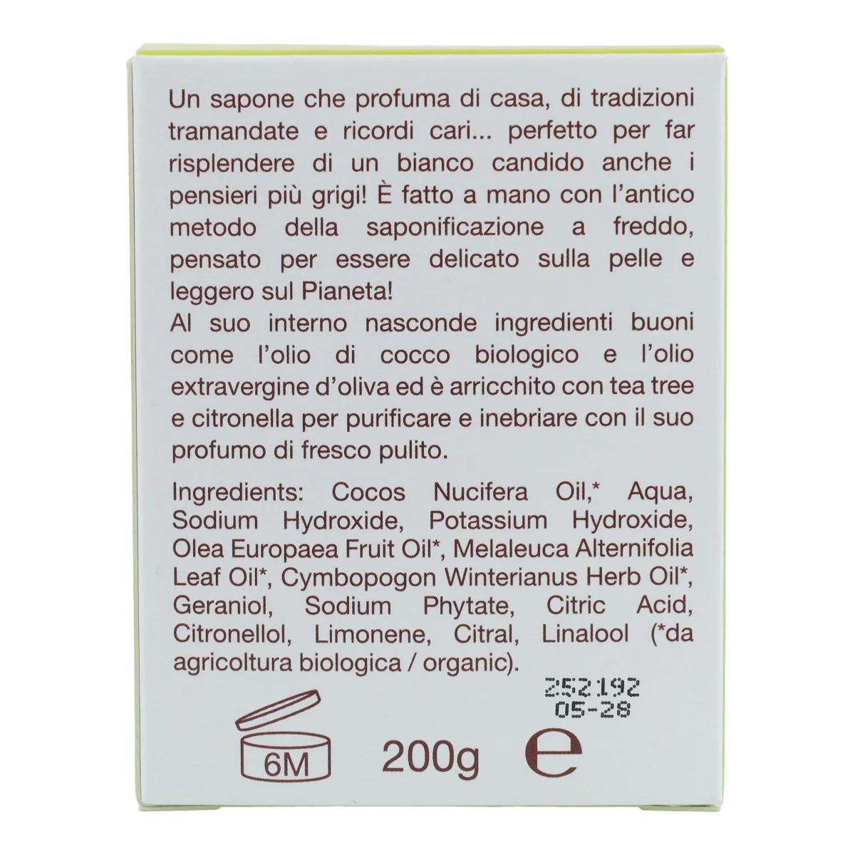 Jabón para Ropa Orgánico de Marsella LaSaponaria 200 g - Image 3