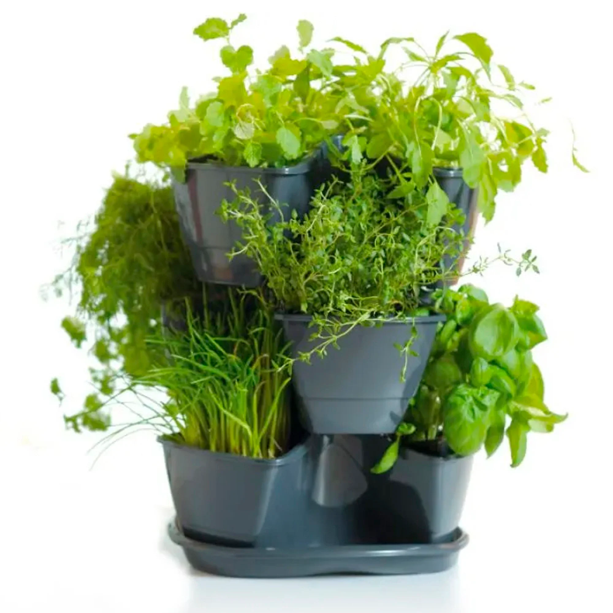 Jardín Vertical Colgante Coubi Herbal 9l., Dimensiones (mm) 295x295x880, Color Grafito - Image 6