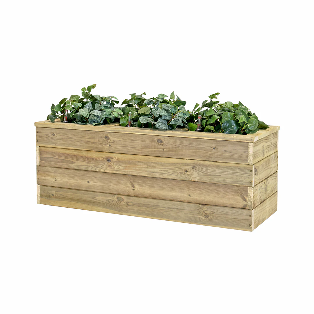 Jardinera Con Autorriego De Madera Nidum Basic Interior Y Exterior Hortalia 110x40x40 Cm