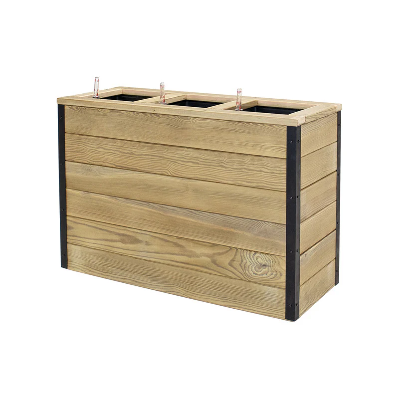 Jardinera Con Autorriego De Madera Nidum Interior Y Exterior Hortalia 86x34x60 Cm - Image 3