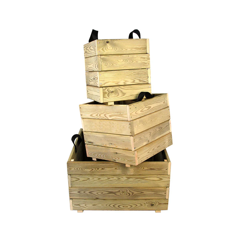 Jardinera Cuadrada De Madera Tratada Para Exterior Pun Hortalia 60x60x40 Cm - Image 6