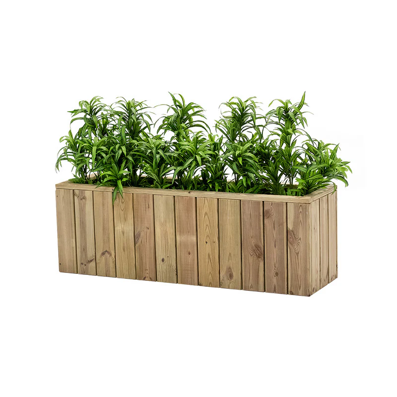 Jardinera De Madera Para Exterior Atrium Hortalia 120x34x40 Cm