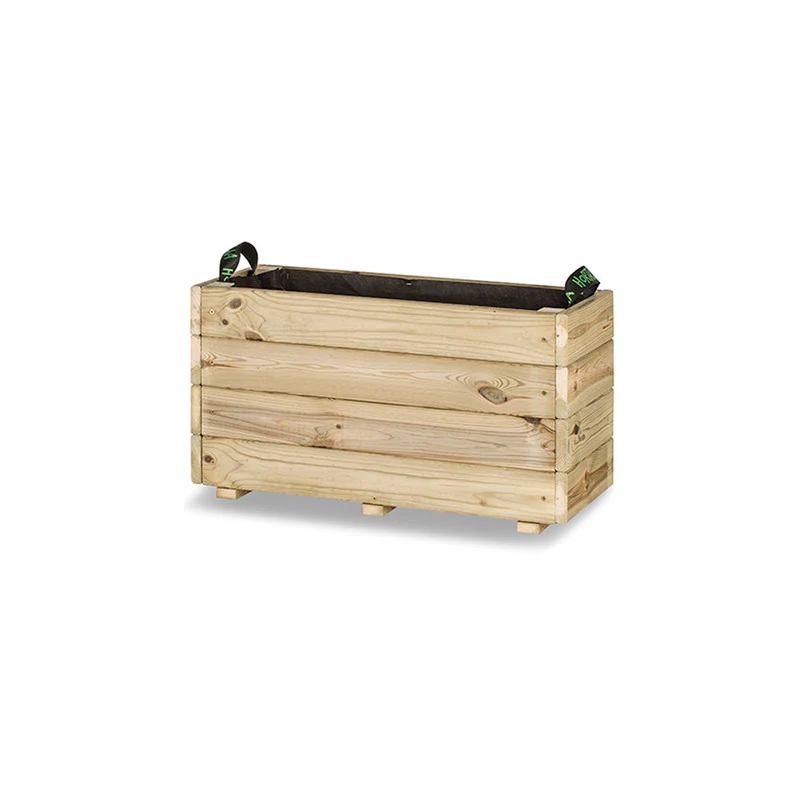 Jardinera De Madera Para Exterior Ghio Kd Hortalia 70x30x40 Cm