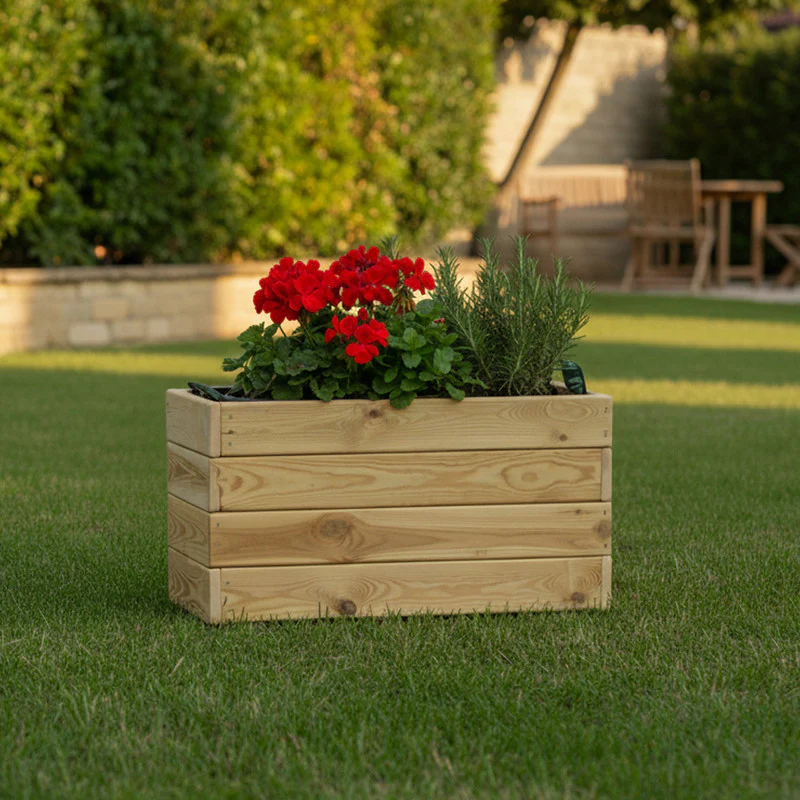 Jardinera De Madera Para Exterior Ghio Kd Hortalia 70x30x40 Cm - Image 2