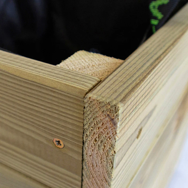 Jardinera De Madera Para Exterior Ghio Kd Hortalia 70x30x40 Cm - Image 3