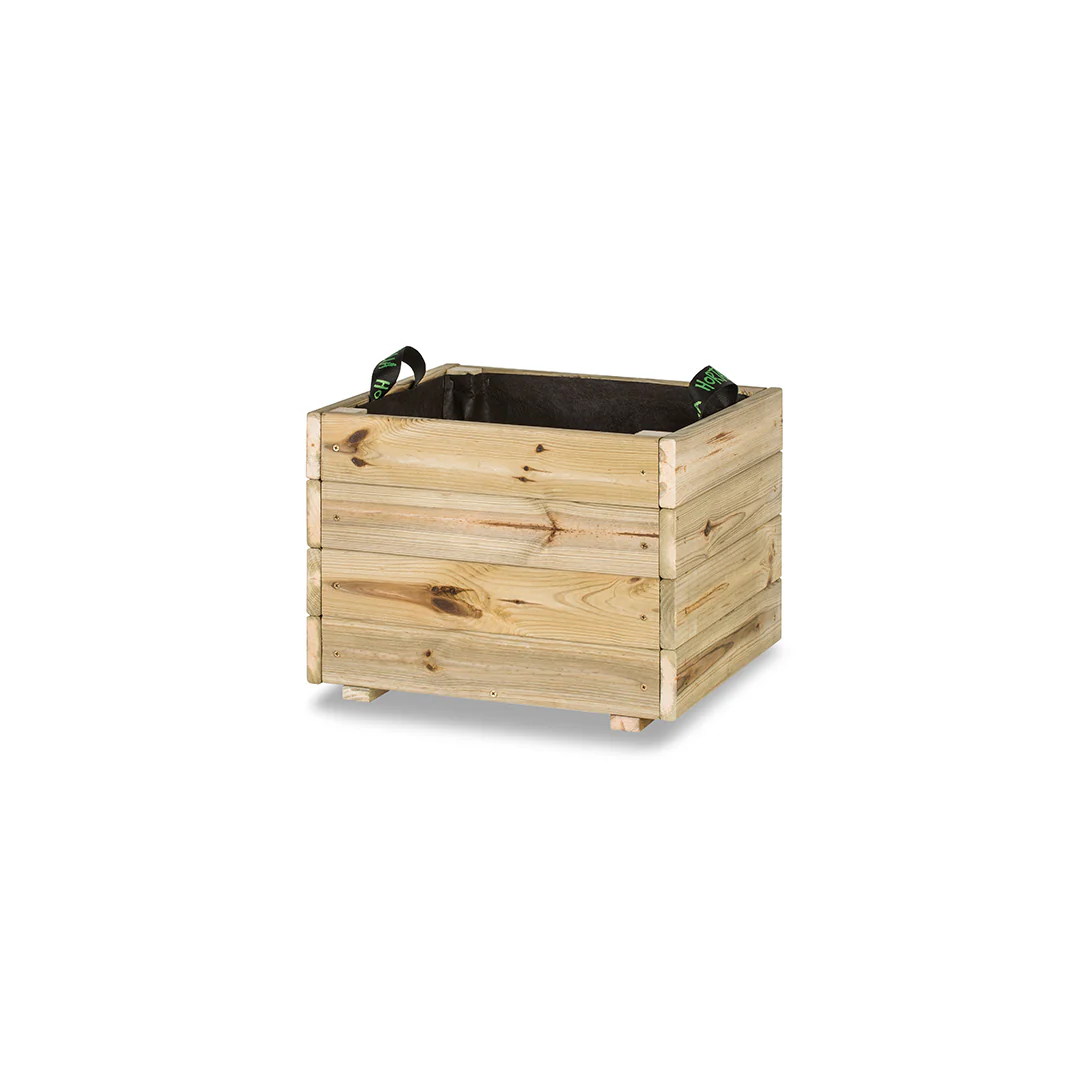 Jardinera De Madera Para Exterior Pun KD Hortalia 50x50x40 Cm
