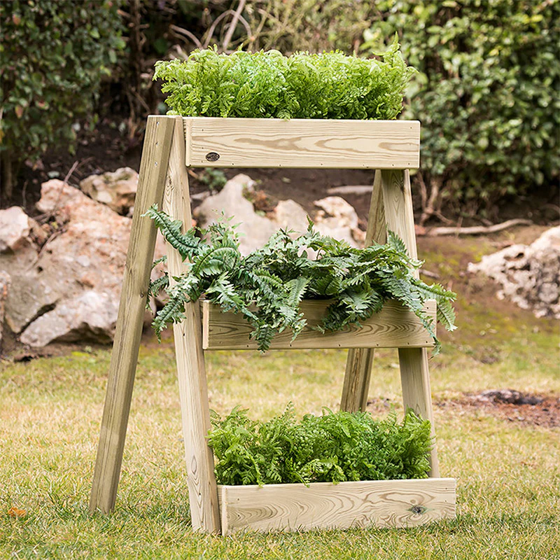 Jardinera Vertical Madera Tratada Exterior Stand Line Island 3B Hortalia - Image 3