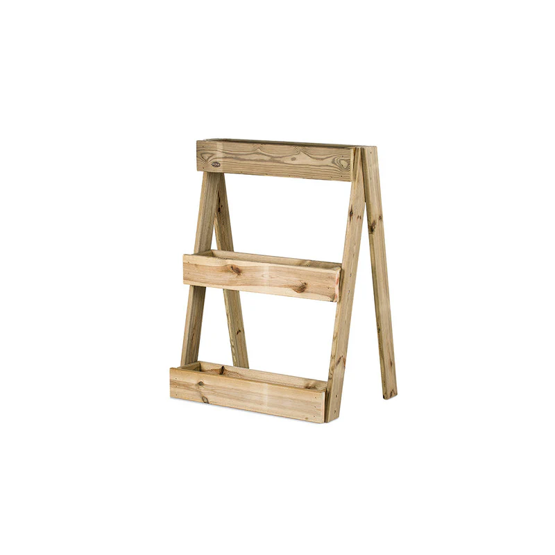 Jardinera Vertical Madera Tratada Exterior Stand Line Island KD 3B Hortalia