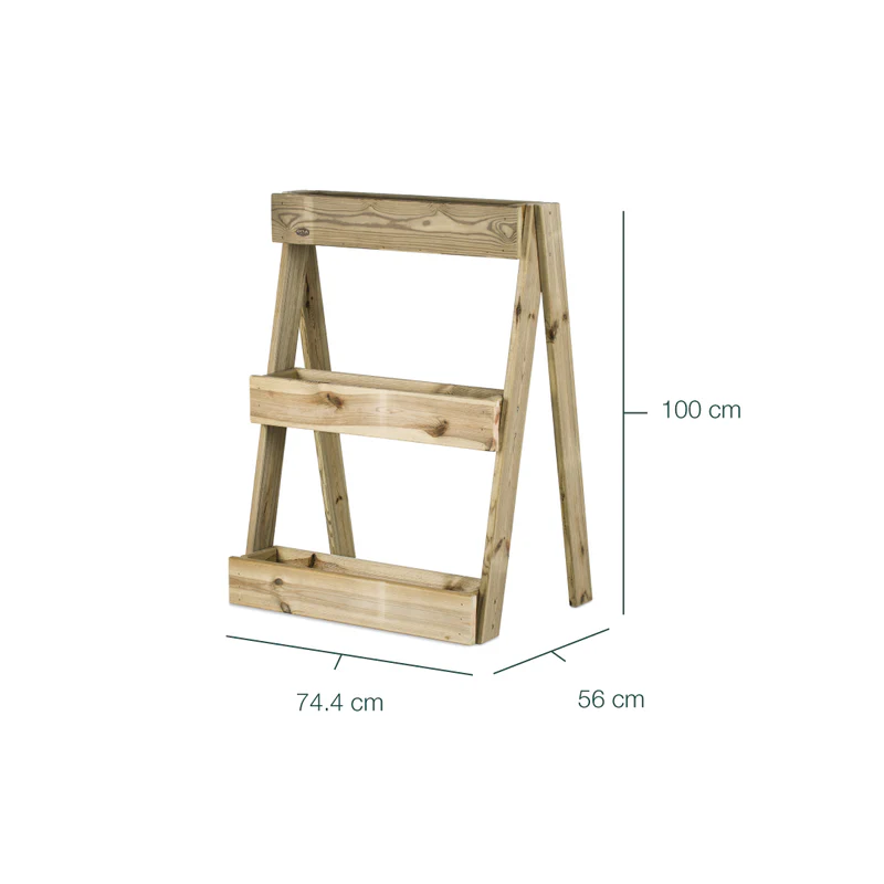 Jardinera Vertical Madera Tratada Exterior Stand Line Island KD 3B Hortalia - Image 6