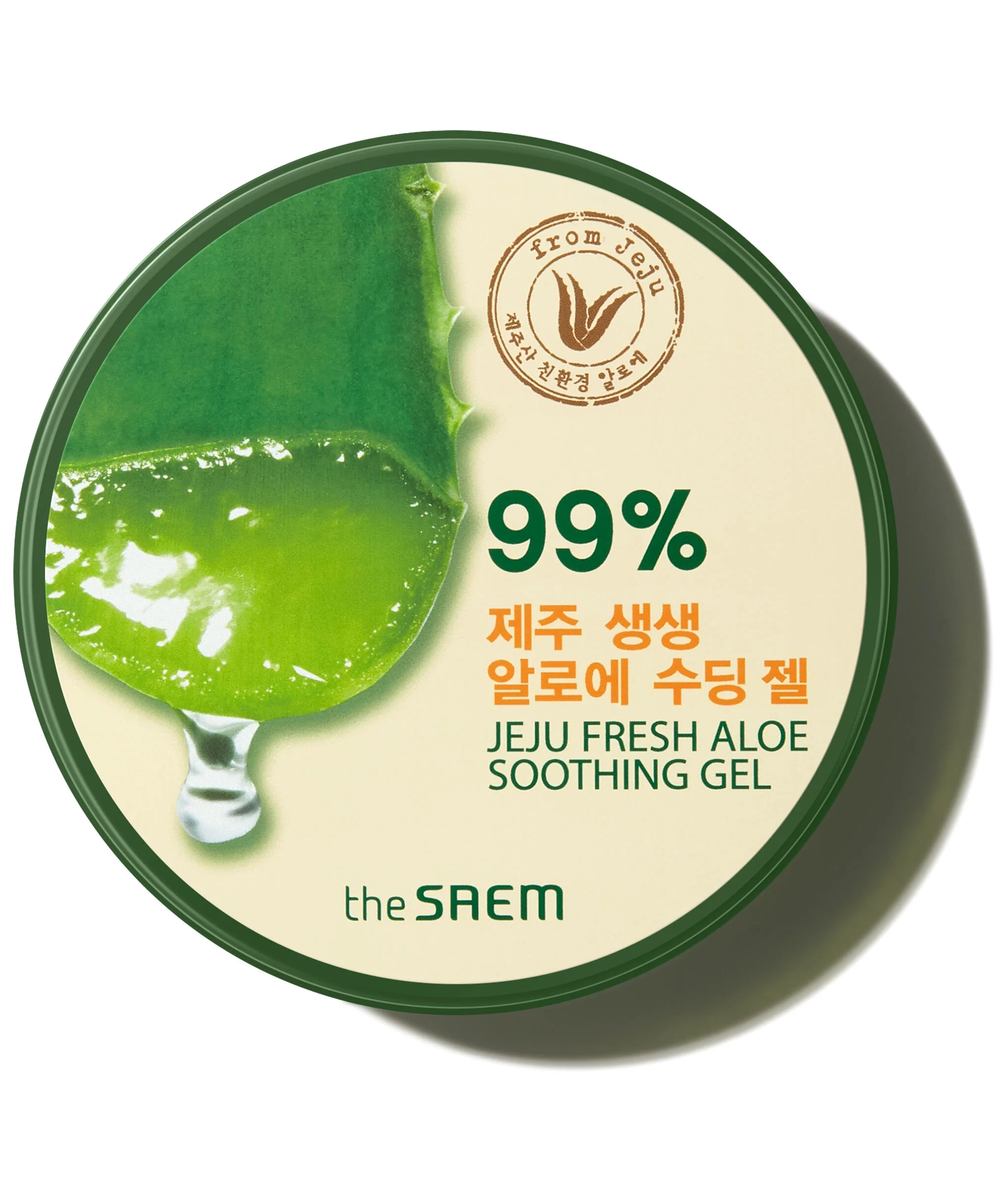 Jeju Fresh Aloe Soothing Gel 99% Frasco_ Gel Calmante Aloe 99% Jar_300ml