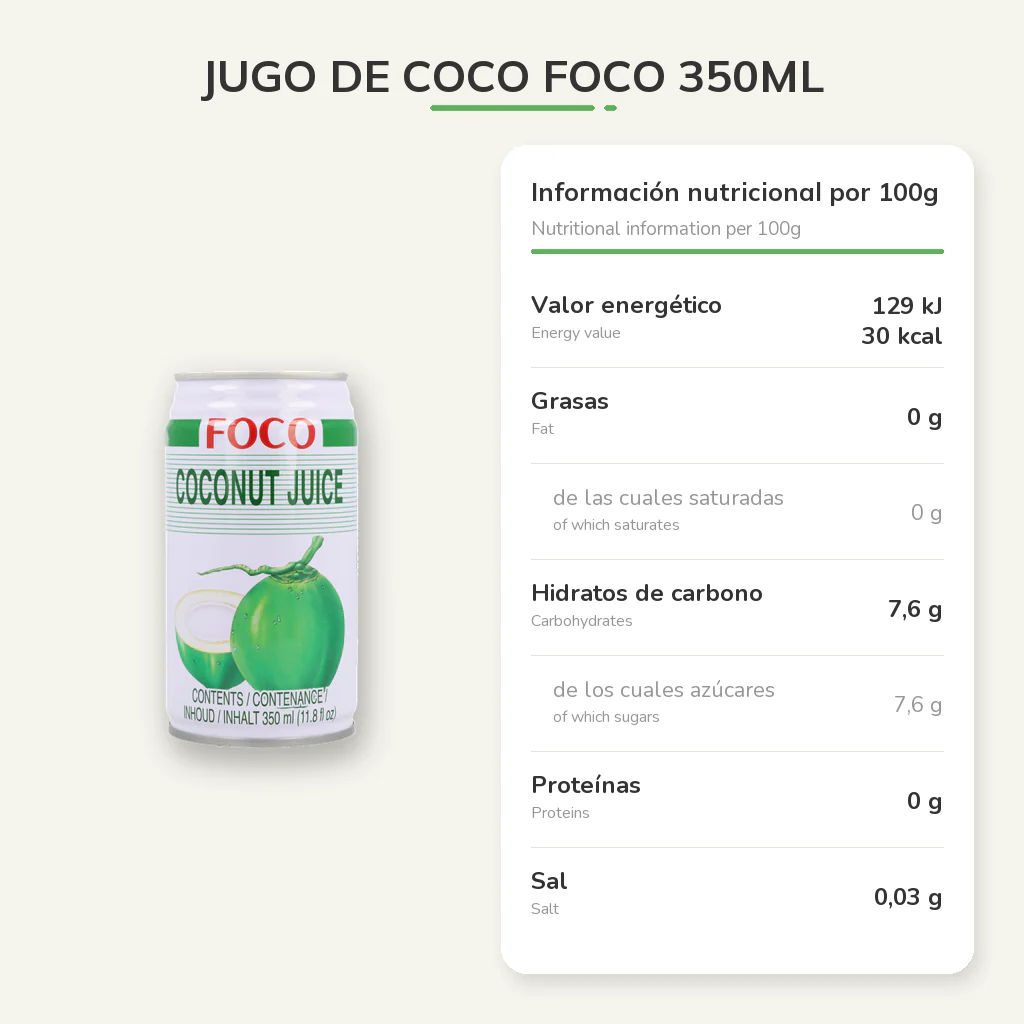 Jugo de Coco Foco 350ml - Image 4