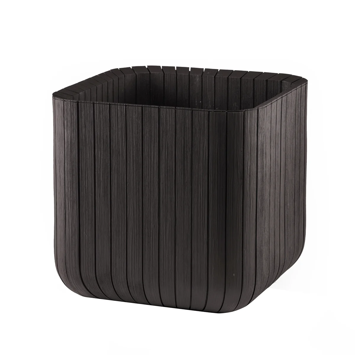 Keter Set 2x Macetero Polyal Wood Planter 29,5x29,5x29,7 Cm 21,5l Marrón