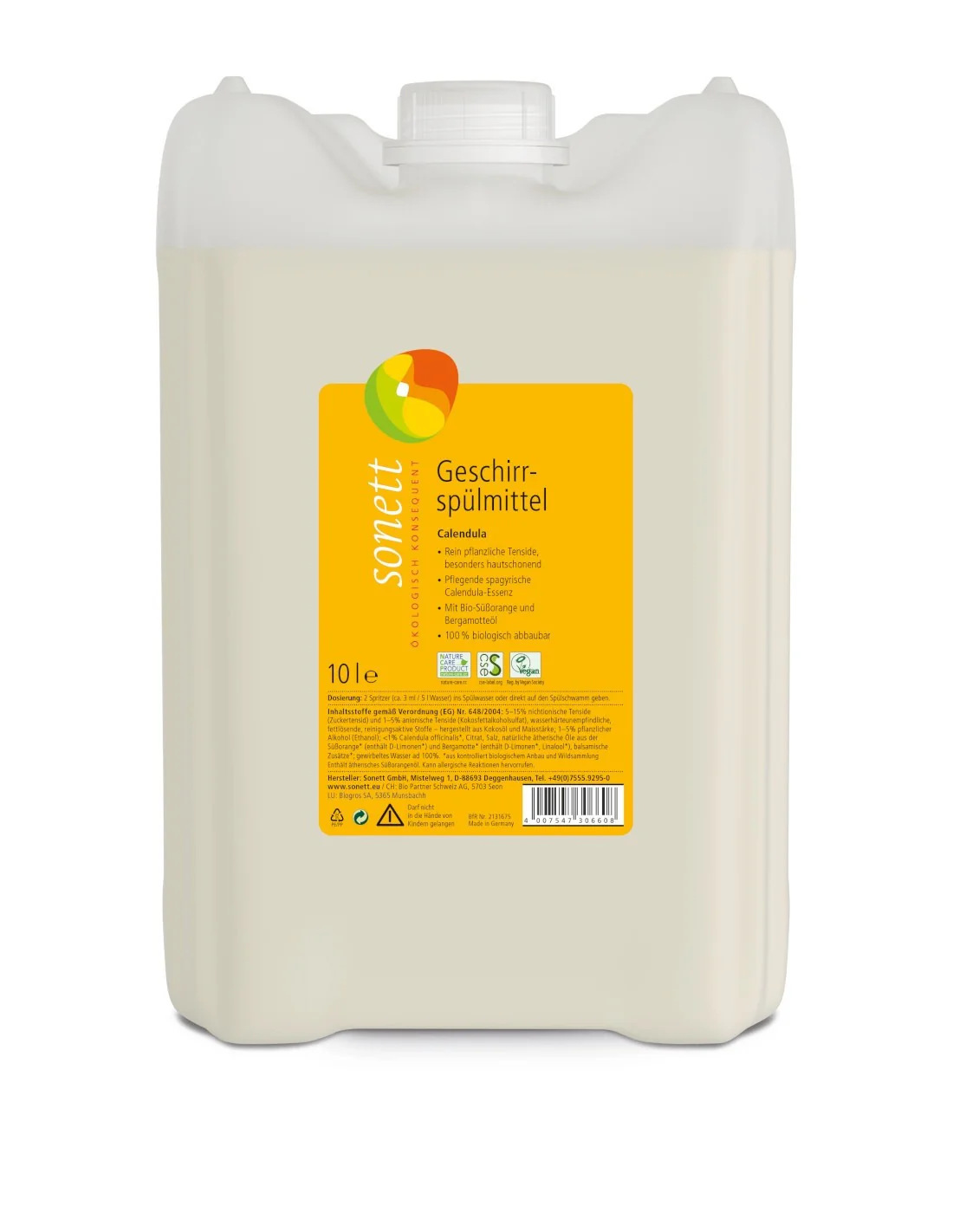 Lavavajillas de caléndula Sonett 10L