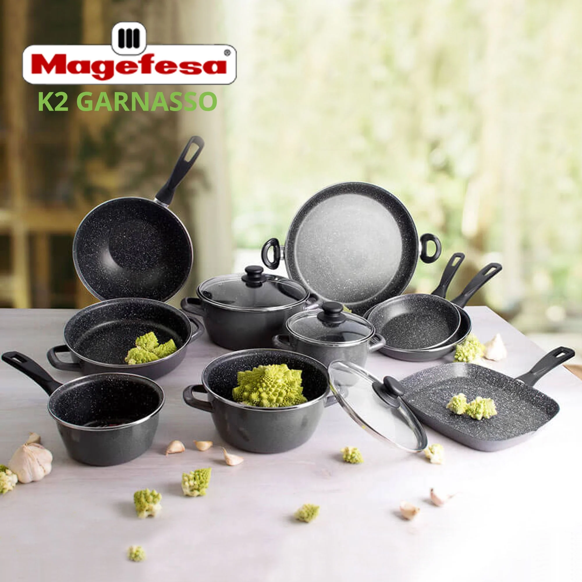 Magefesa K2 Gransasso Cazo 16, Acero Esmaltado Vitrificado, En Gris, Inducción Y Lavavajillas - Image 2