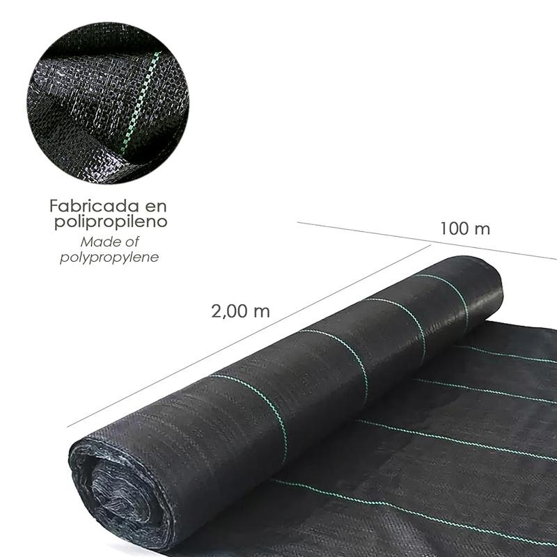 Malla Antihierbas (rollo 2,1x100 Metros) Malla Anti Maleza, Malla Geotextil Jardin, Tela Anti Hierbas Jardin, - Image 2
