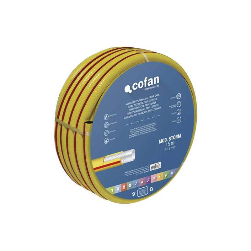Manguera Pvc Modelo Storm 3c Trenzada Ø19x50 M