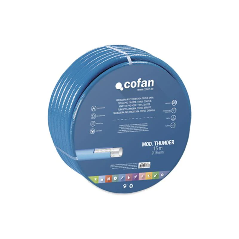 Manguera Pvc Modelo Thunder 3c Tricotada Ø19x50 M