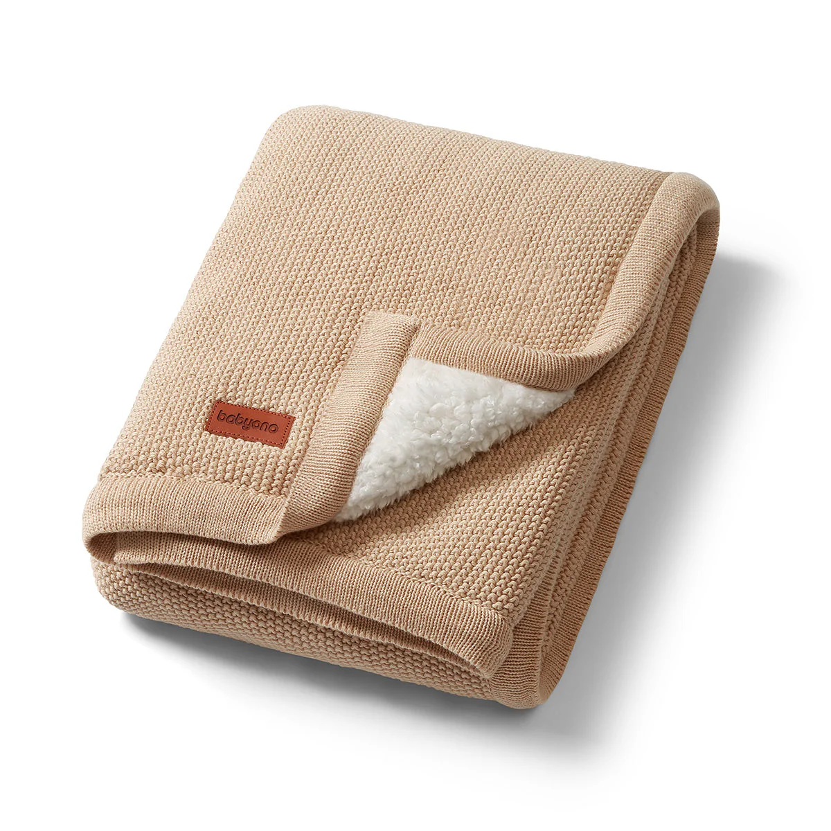 Manta De Algodón Con Borreguito Para Bebé 75×100 Cm Beige - Image 3