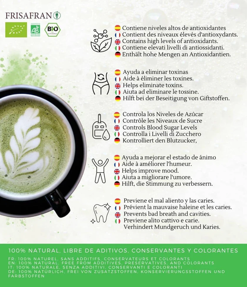 Matcha Latte Ecológico En Polvo | Calidad | Frisafran 200 G - Image 4