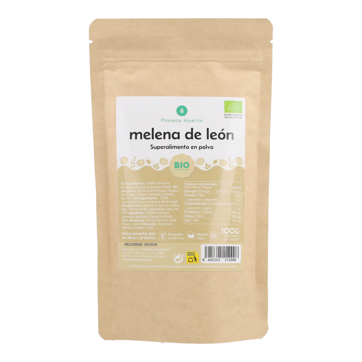 Melena de león en polvo 100% ECO Planeta Huerto 100 g