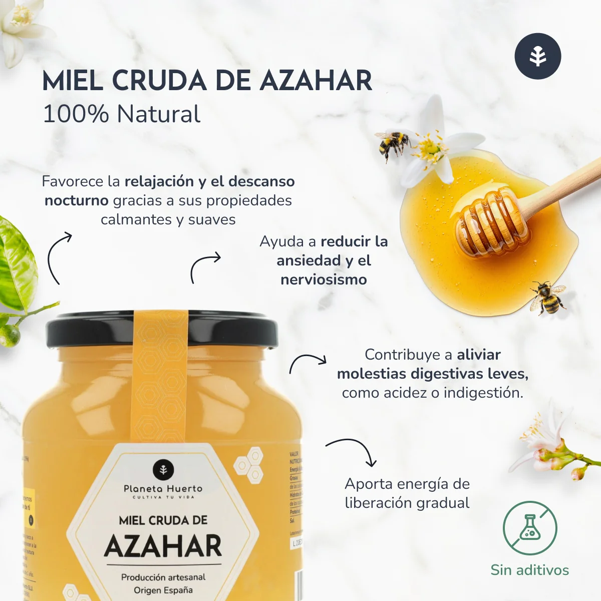 Miel Cruda de Azahar Planeta Huerto 1 Kg - Image 4