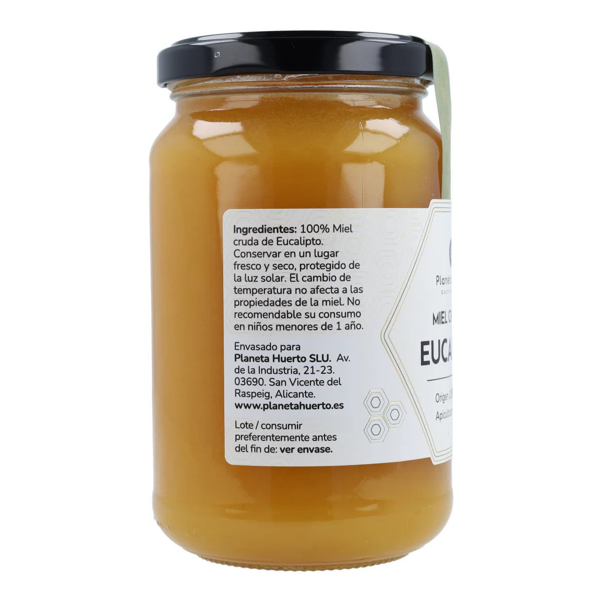 Miel Cruda de Eucalipto Planeta Huerto 475 g - Image 3