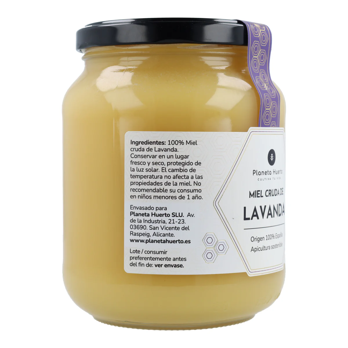 Miel Cruda de Lavanda Planeta Huerto 950 g - Image 3