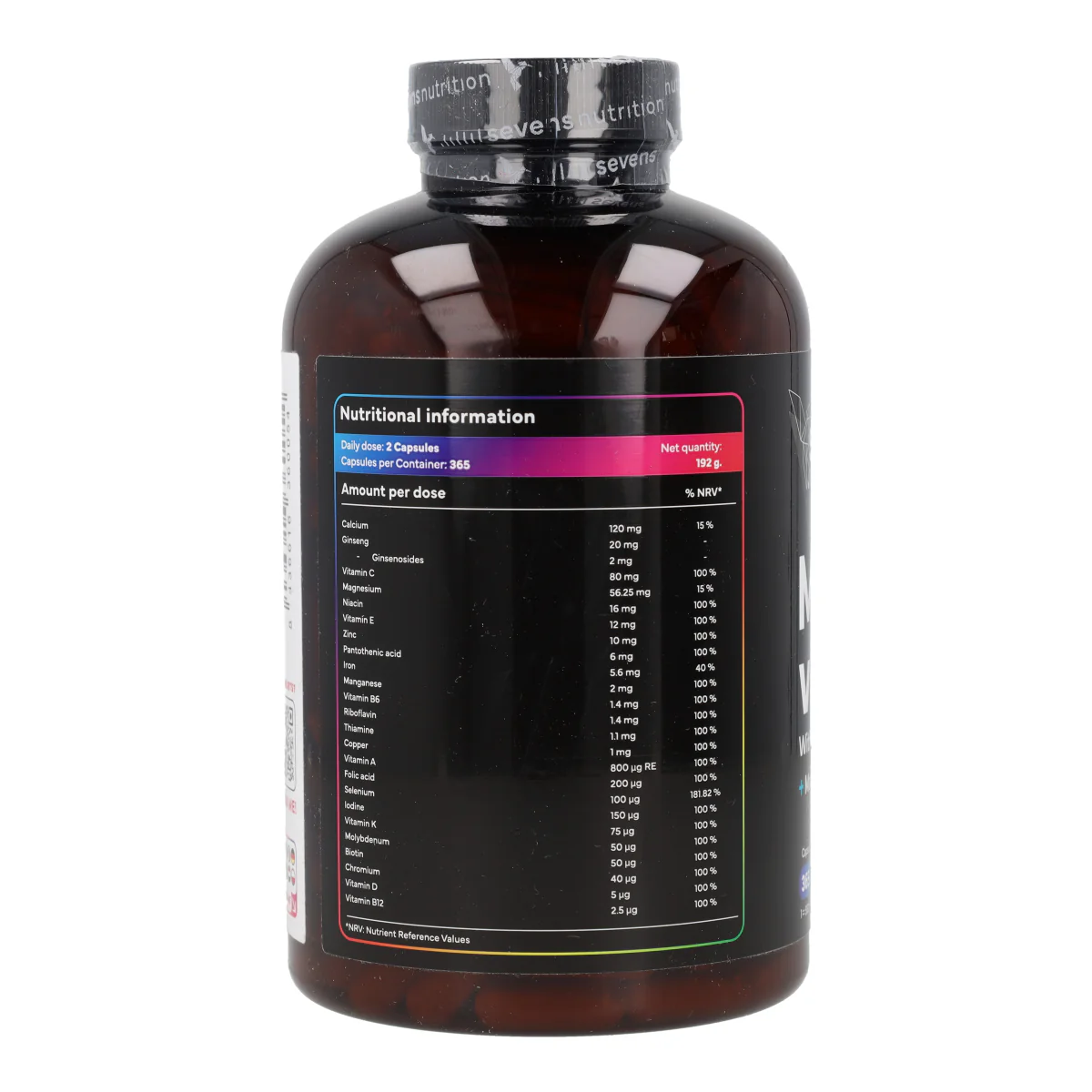 Multivitaminas Sevens Nutrition 365 cápsulas - Image 8