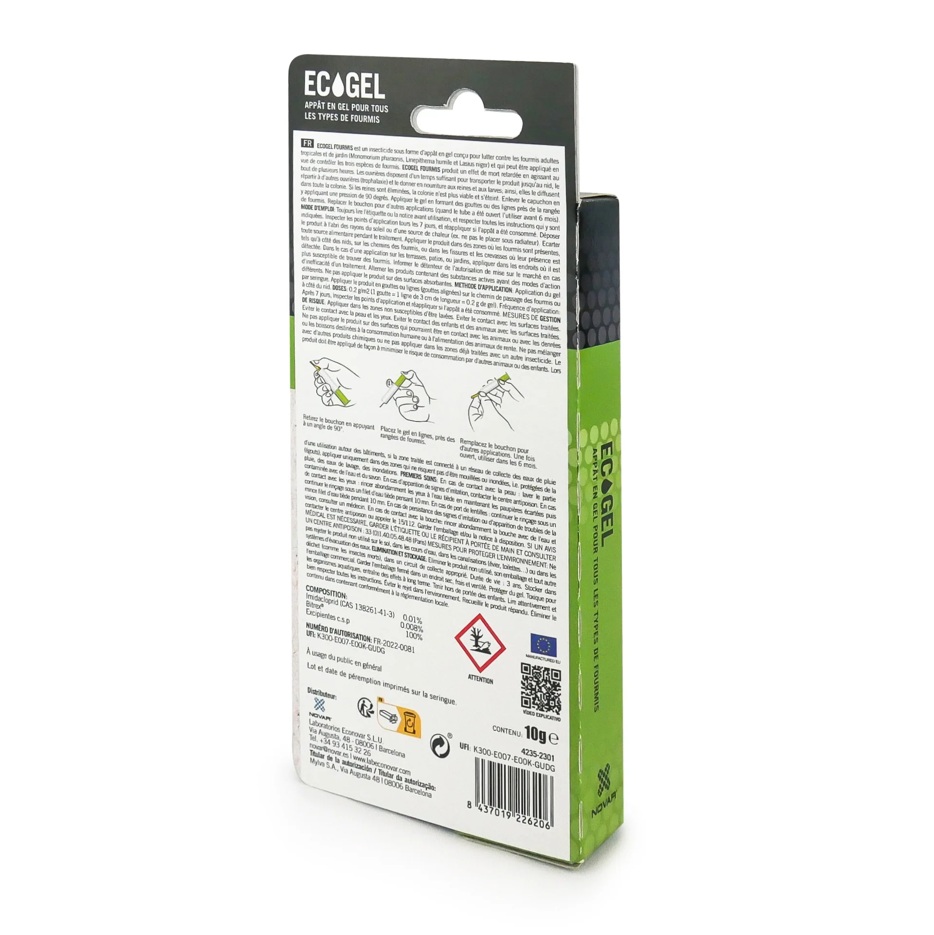 Novar Ecogel Jeringuilla contra hormigas Ecopack 10 g - Image 2